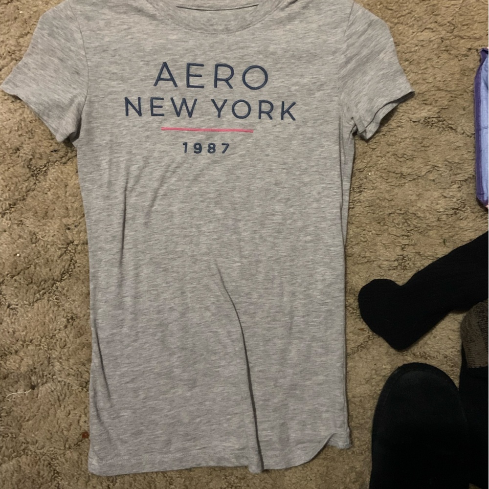 Aeropostale Classic Crew Gray Tee